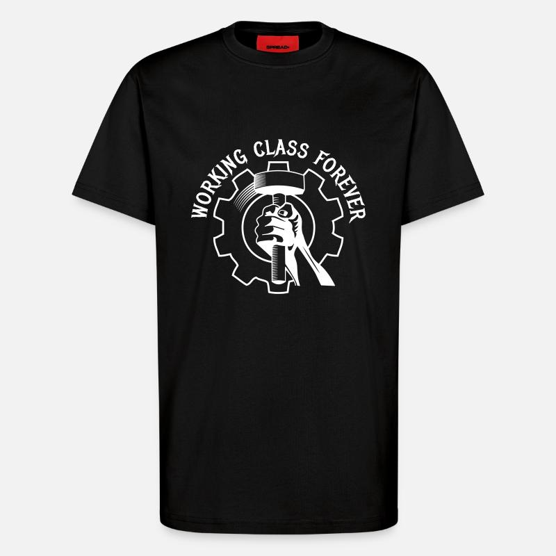 working class forever - T-Shirt - made by SPREAD - SOLID BLACK