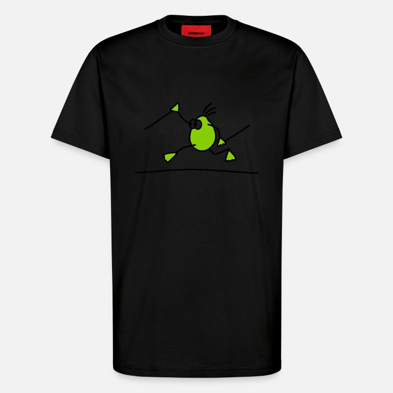 Walking running - V2 - T-Shirt - made by SPREAD - SOLID BLACK