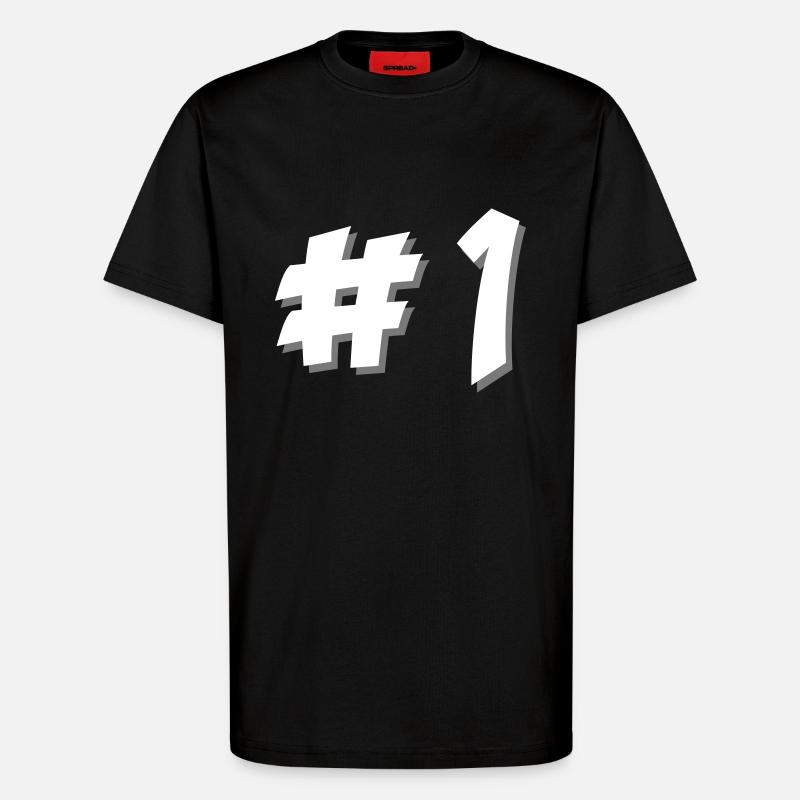 Nummer eins - T-Shirt - made by SPREAD - SOLID BLACK