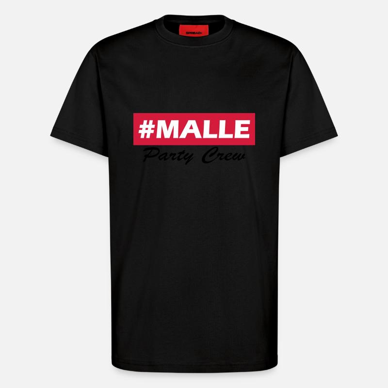 MALLE Party Crew - T-Shirt - made by SPREAD - SOLID BLACK
