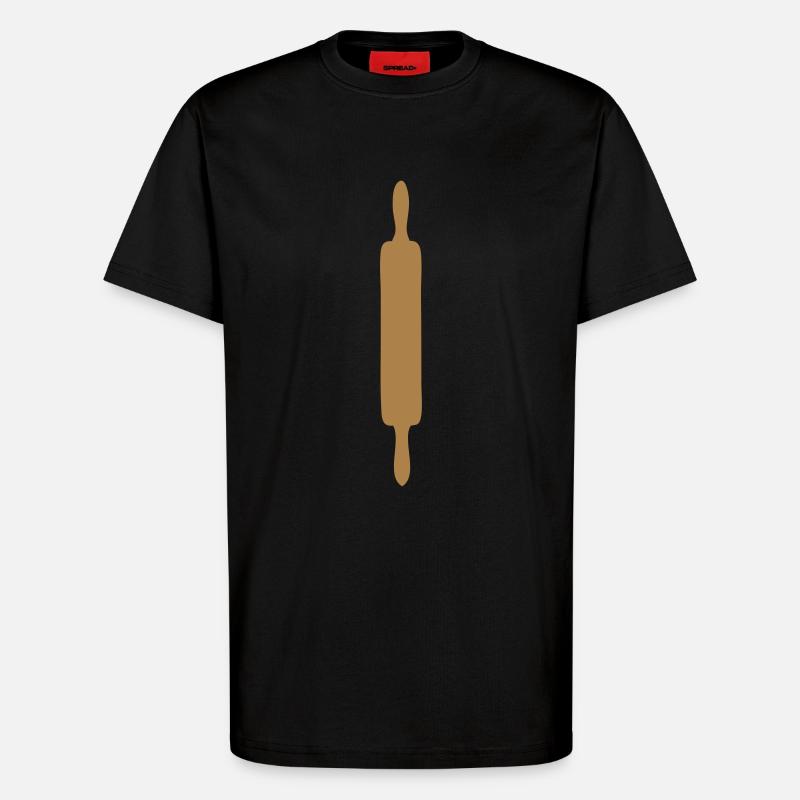 kitchen roll pastry 1 - T-Shirt - made by SPREAD - SOLID BLACK