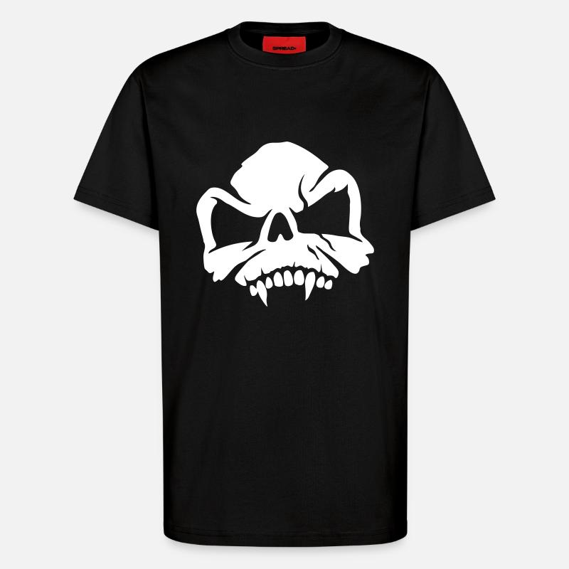 Vampire Skull - T-Shirt - made by SPREAD - SOLID BLACK