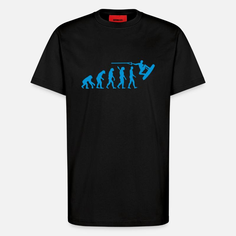 Evolution Wakeboard - T-Shirt - made by SPREAD - SOLID BLACK