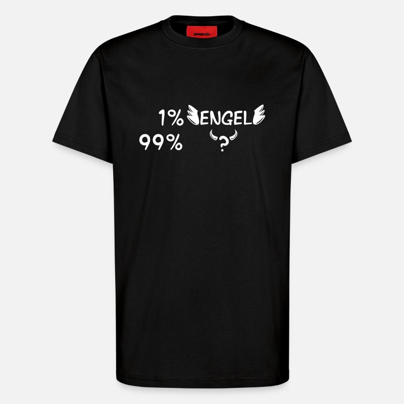 Engel oder Teufel - T-Shirt - made by SPREAD - SOLID BLACK