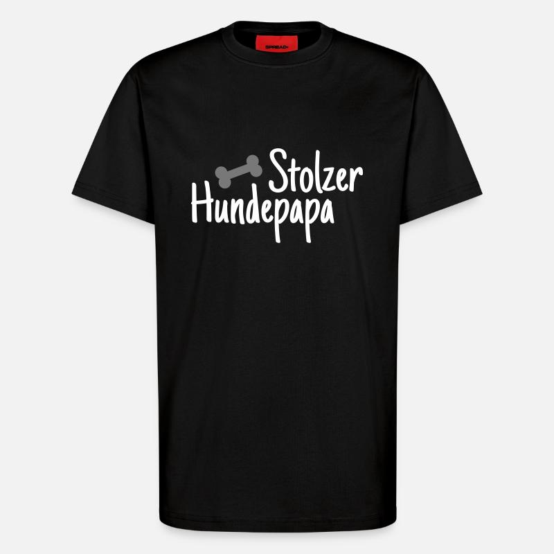 Stolzer Hundepapa - T-Shirt - made by SPREAD - SOLID BLACK
