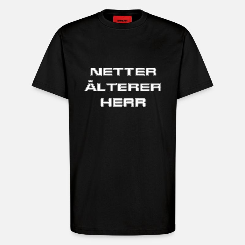 Netter älterer Herr - T-Shirt - made by SPREAD - SOLID BLACK