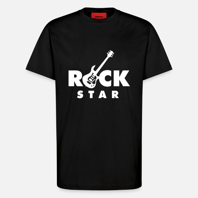 rock_star_042013_a_1c - T-shirt bio décontracté fabriqué en UE - SOLID BLACK