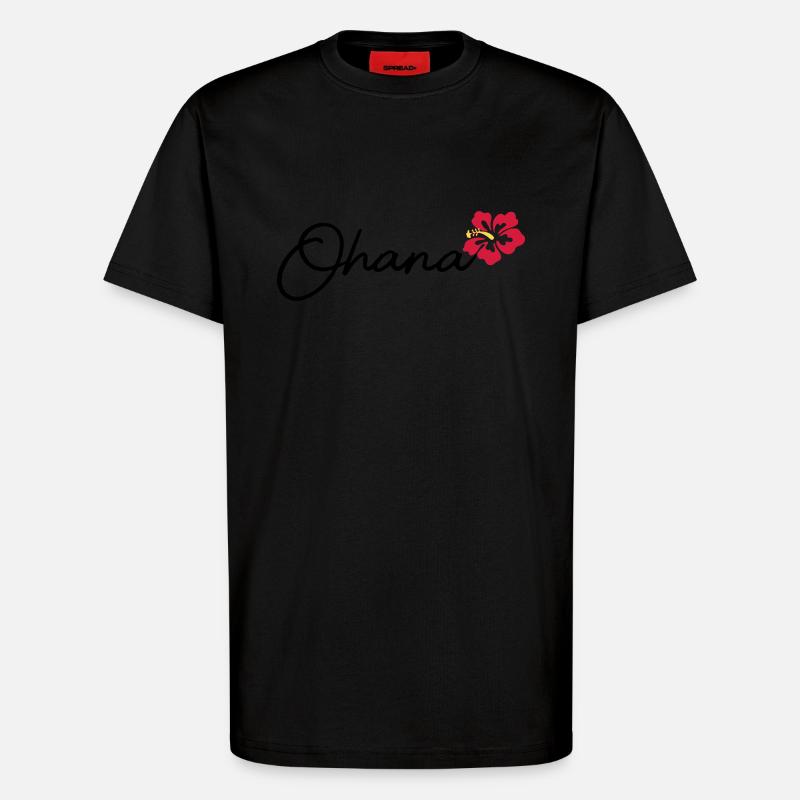 Ohana - T-Shirt - made by SPREAD - SOLID BLACK