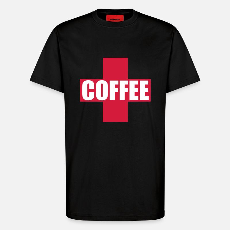Erste Hilfe Kaffee - T-Shirt - made by SPREAD - SOLID BLACK