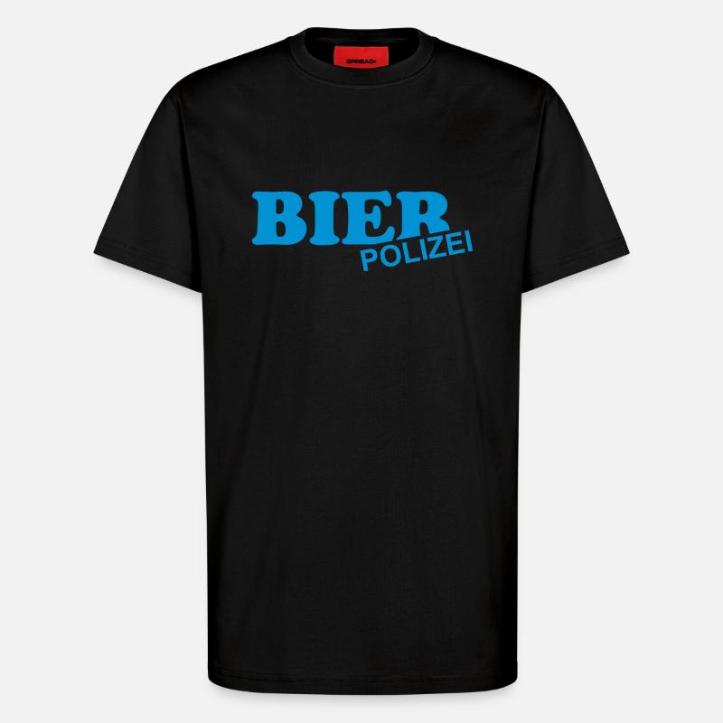 Bier Polizei - T-Shirt - made by SPREAD - SOLID BLACK