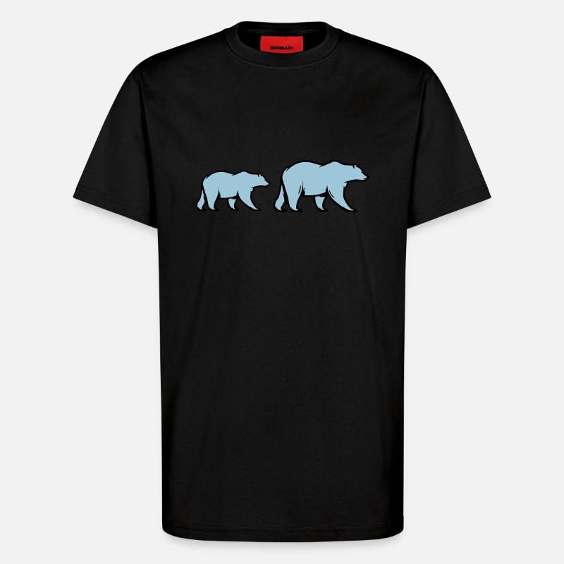 Eisbären - T-Shirt - made by SPREAD - SOLID BLACK