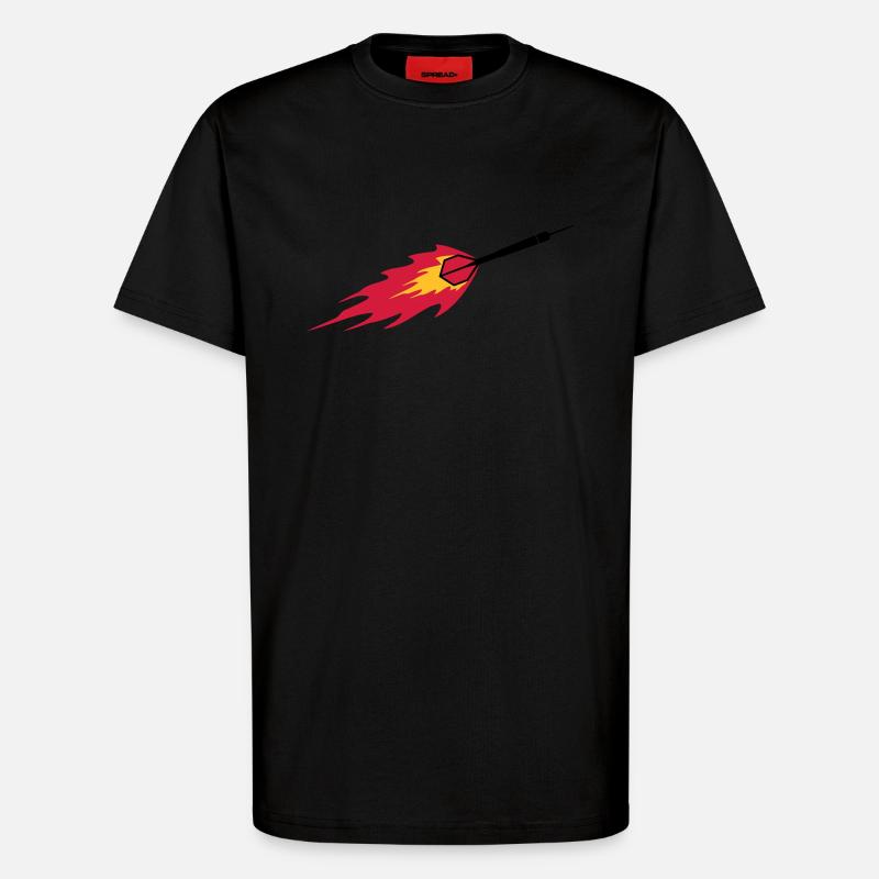 Dart Fire - T-shirt bio décontracté fabriqué en UE - SOLID BLACK