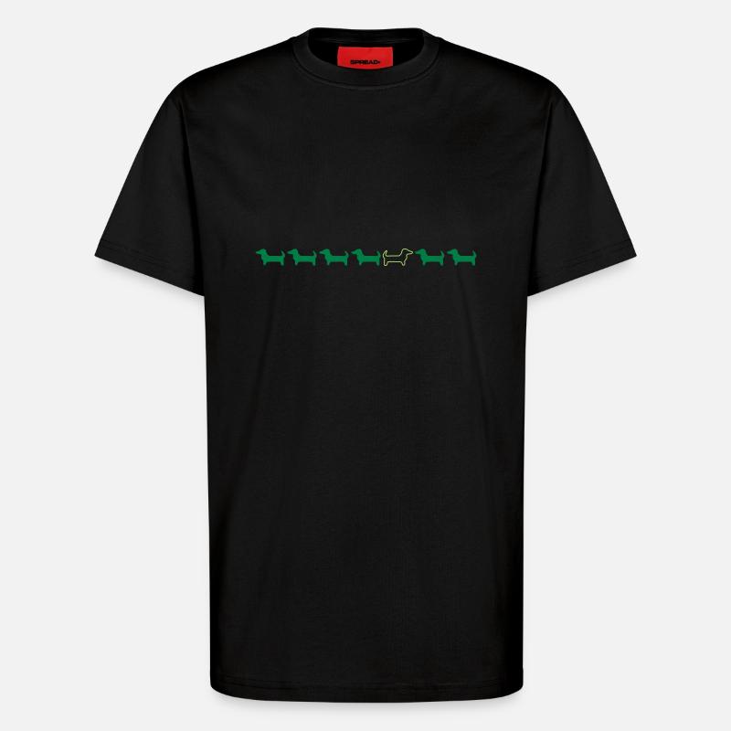 Dackelkarawane - T-Shirt - made by SPREAD - SOLID BLACK