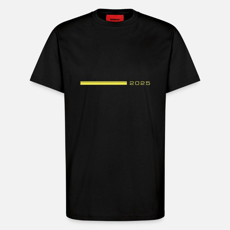 2025 Accident vasculaire cérébral - T-shirt bio décontracté fabriqué en UE - SOLID BLACK