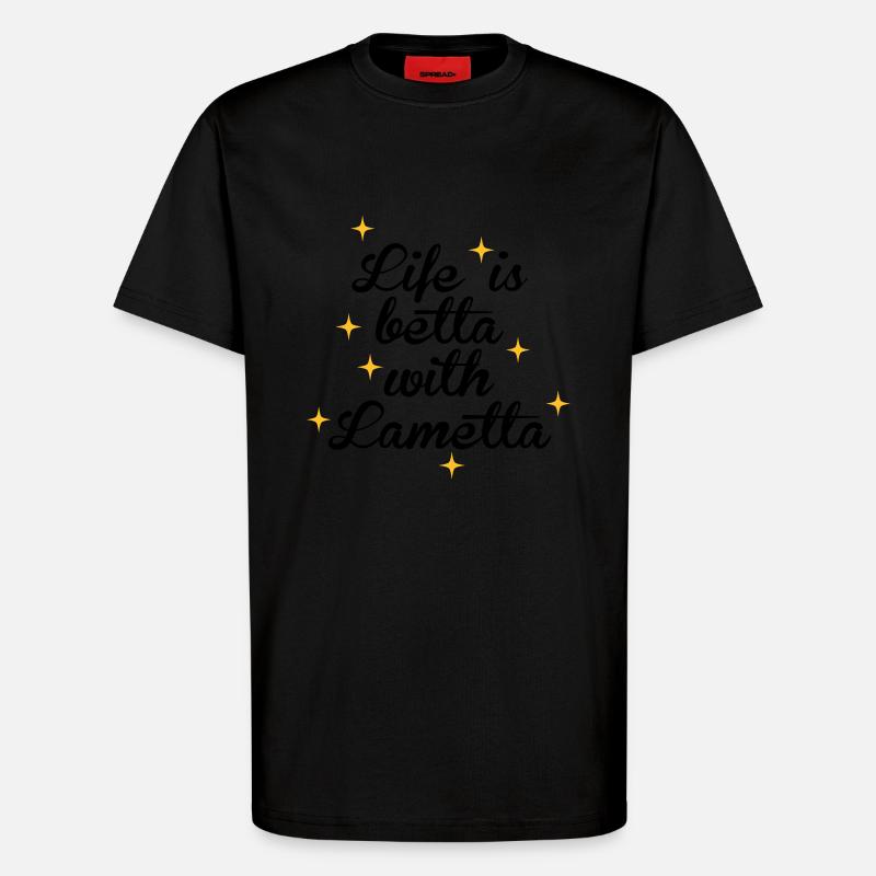 Lametta - T-Shirt - made by SPREAD - SOLID BLACK