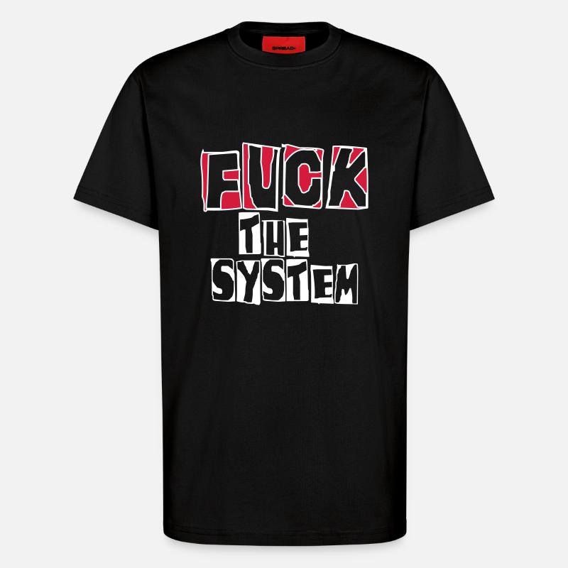 baiser le système - T-shirt bio décontracté fabriqué en UE - SOLID BLACK