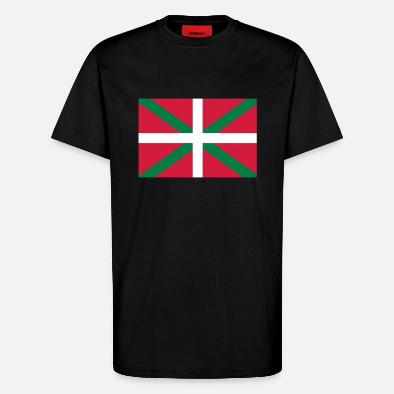 drapeau_basques_seul - T-shirt bio décontracté fabriqué en UE - SOLID BLACK
