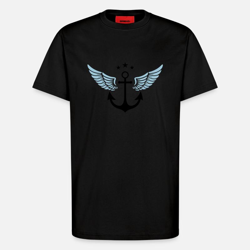 Anchor Symbol - T-Shirt - made by SPREAD - SOLID BLACK