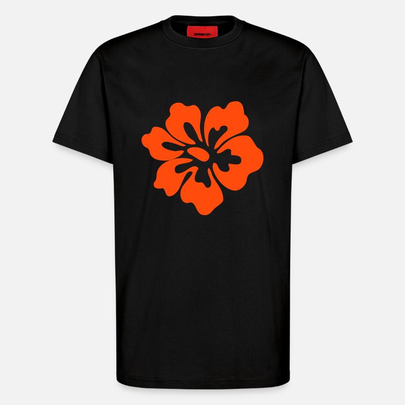 hibiscus - T-Shirt - made by SPREAD - SOLID BLACK