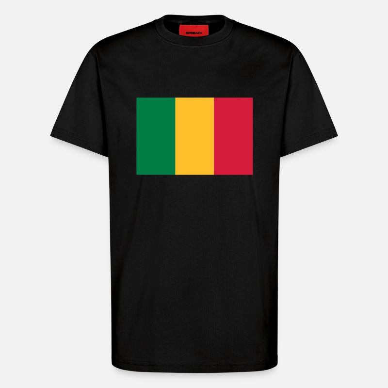 drapeau_mali - T-shirt bio décontracté fabriqué en UE - SOLID BLACK