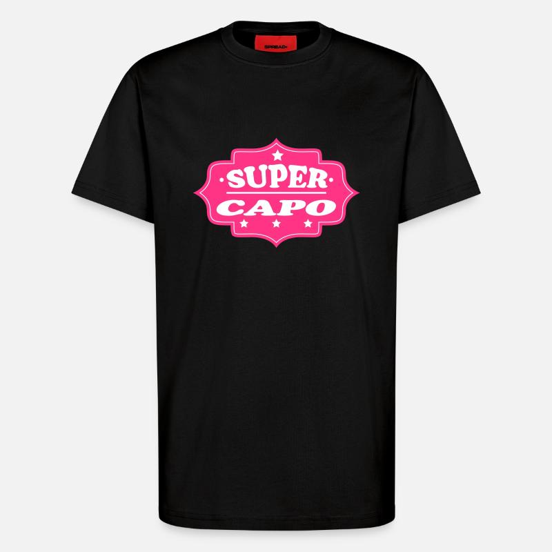 Super capo 111 - T-shirt bio décontracté fabriqué en UE - SOLID BLACK