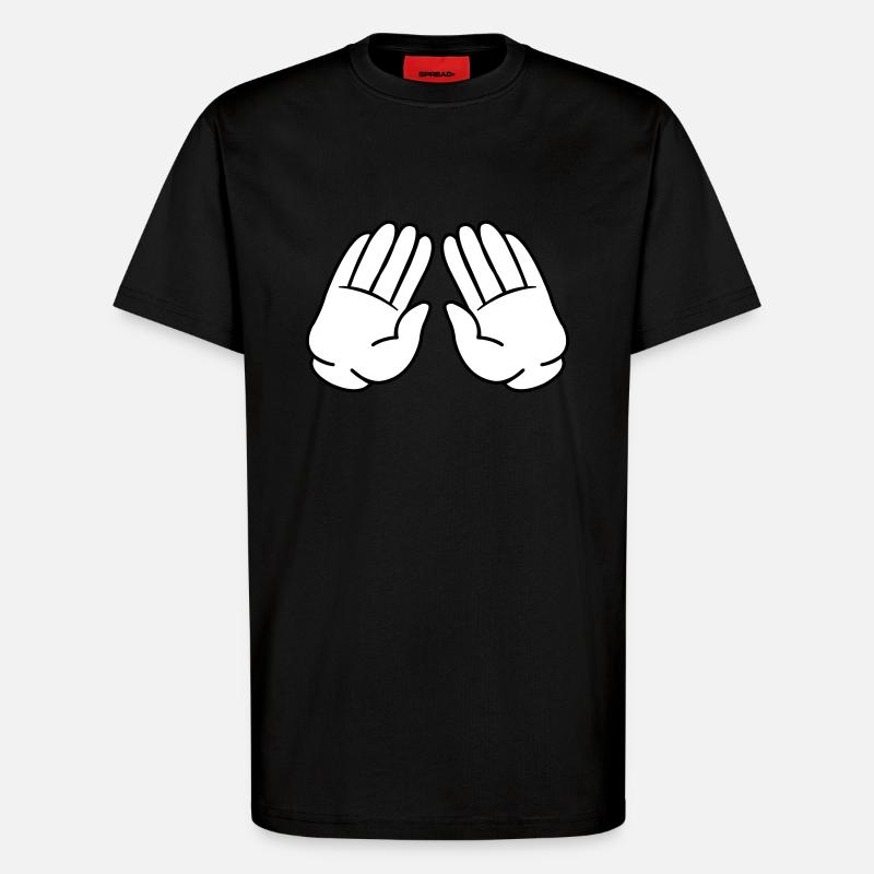 comic hände 02 - T-Shirt - made by SPREAD - SOLID BLACK