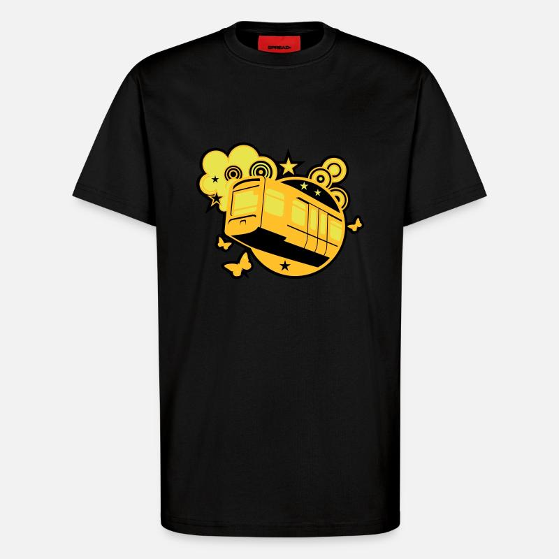 Monorail - T-Shirt - made by SPREAD - SOLID BLACK