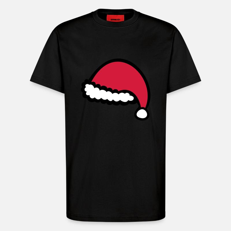 Christmas hat - T-Shirt - made by SPREAD - SOLID BLACK