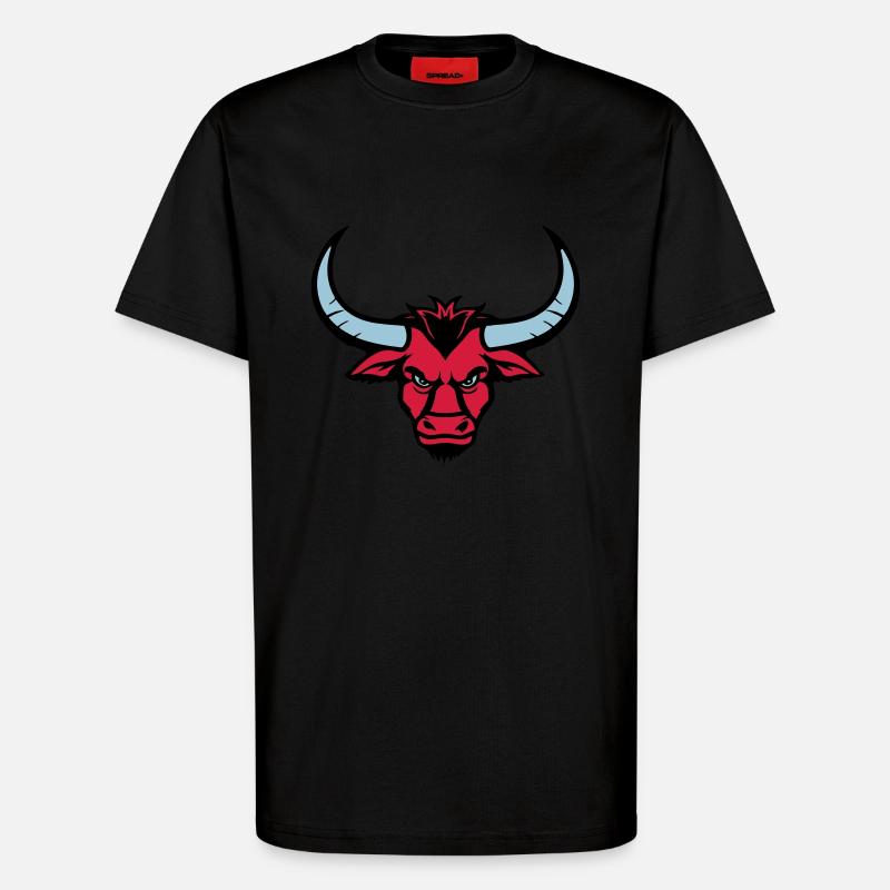 stier tier kopf - T-Shirt - made by SPREAD - SOLID BLACK