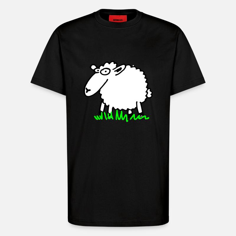 Schaf - T-Shirt - made by SPREAD - SOLID BLACK