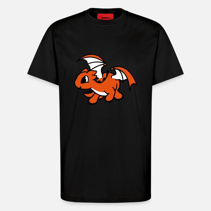 Drache - T-Shirt - made by SPREAD - SOLID BLACK