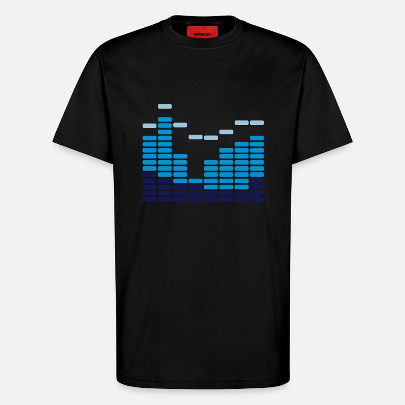 Equalizer blue - T-Shirt - made by SPREAD - SOLID BLACK