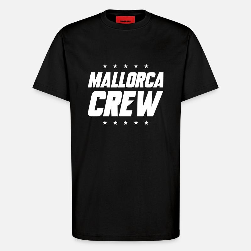 Équipage à Majorque - T-shirt bio décontracté fabriqué en UE - SOLID BLACK