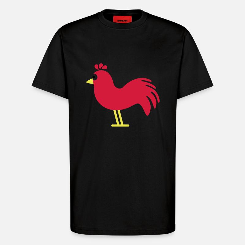 hahn - T-Shirt - made by SPREAD - SOLID BLACK