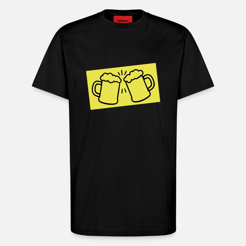 Bierglas Bier Symbol - T-Shirt - made by SPREAD - SOLID BLACK