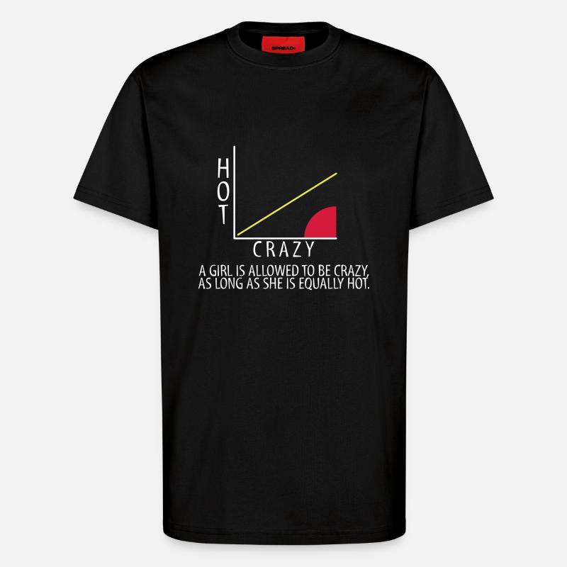 échelle fou chaud - T-shirt bio décontracté fabriqué en UE - SOLID BLACK