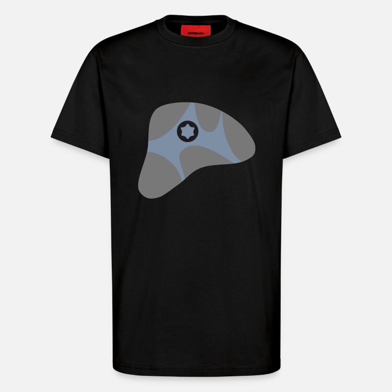 Bouldergriff, Klettergriff - T-Shirt - made by SPREAD - SOLID BLACK