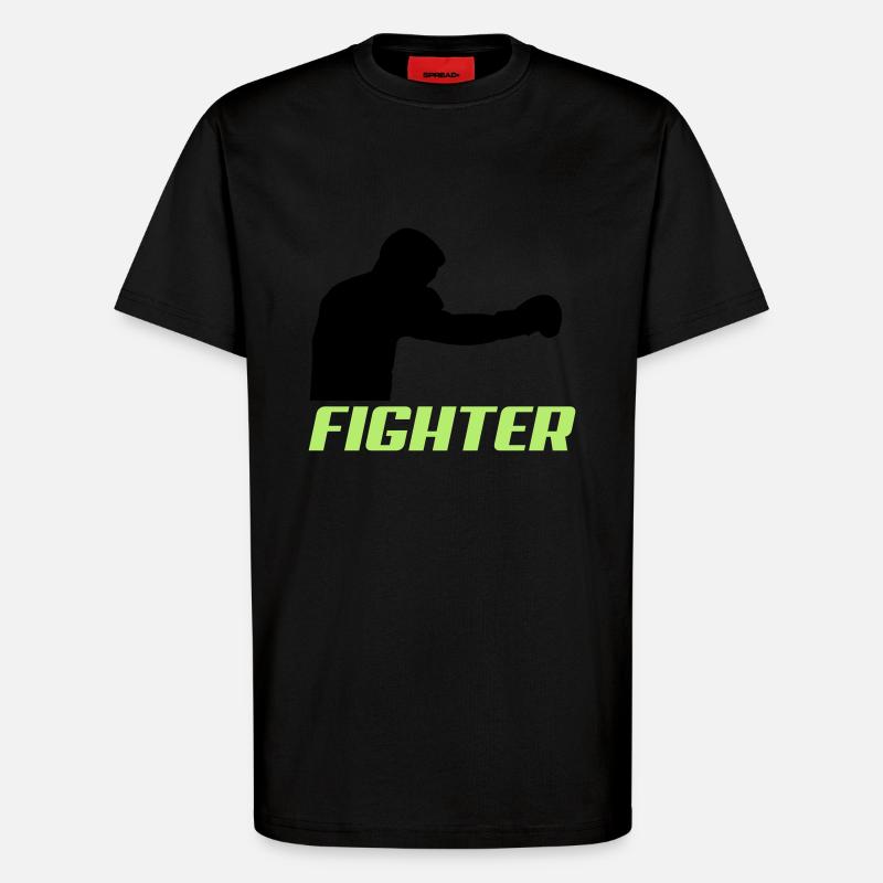fighter2 - T-Shirt - made by SPREAD - SOLID BLACK