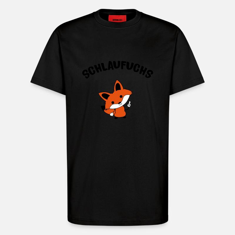 schlaufuchs_02 - T-Shirt - made by SPREAD - SOLID BLACK