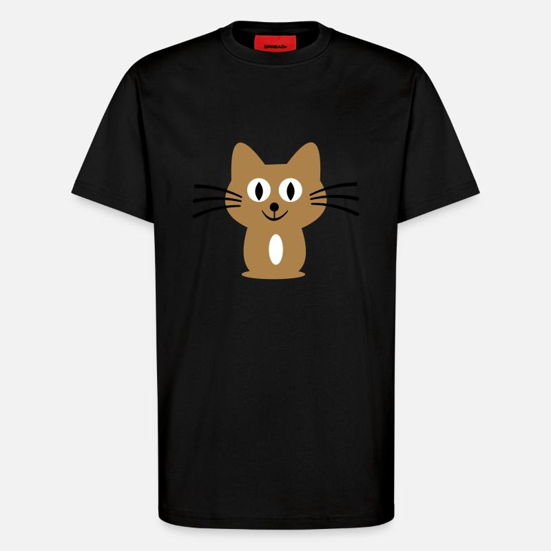 Katze - T-Shirt - made by SPREAD - SOLID BLACK