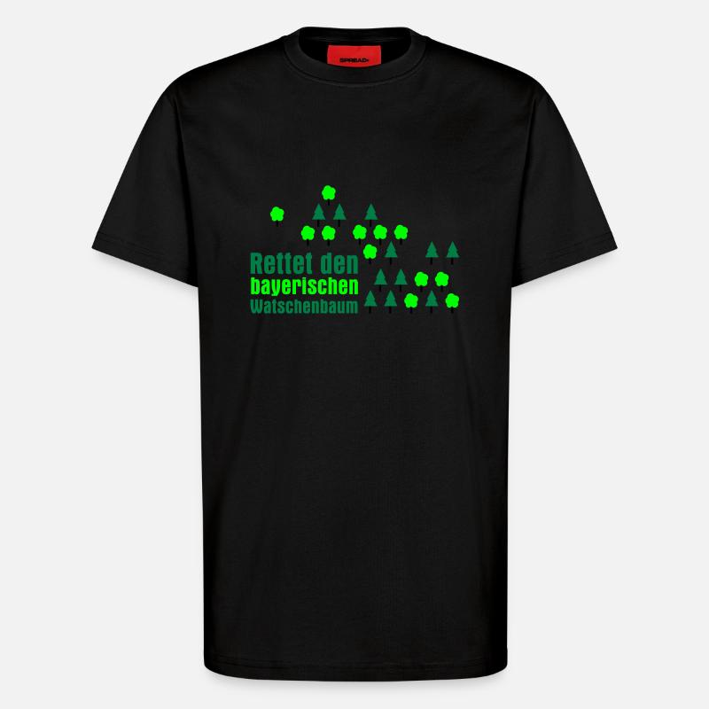 Watschenbaum - T-Shirt - made by SPREAD - SOLID BLACK