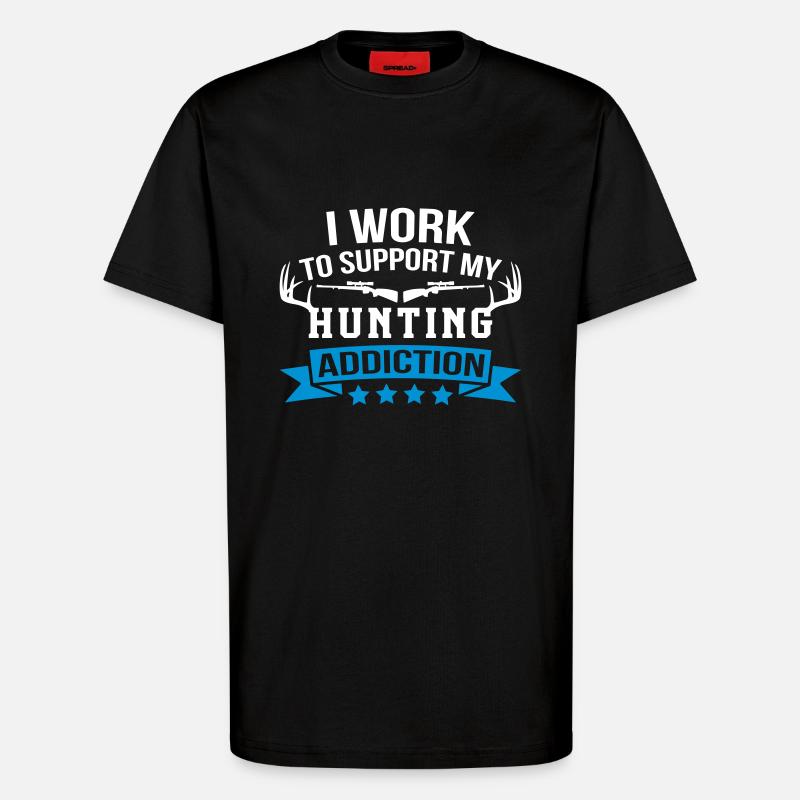 Support My Hunting - T-Shirt - made by SPREAD - SOLID BLACK
