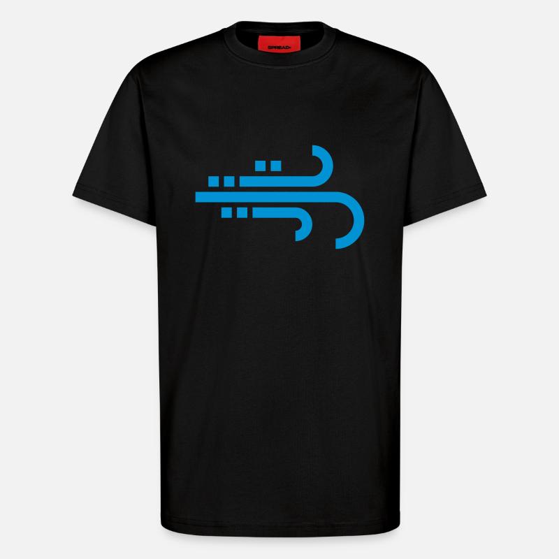 windig, Wind, Symbol, Icon - T-Shirt - made by SPREAD - SOLID BLACK