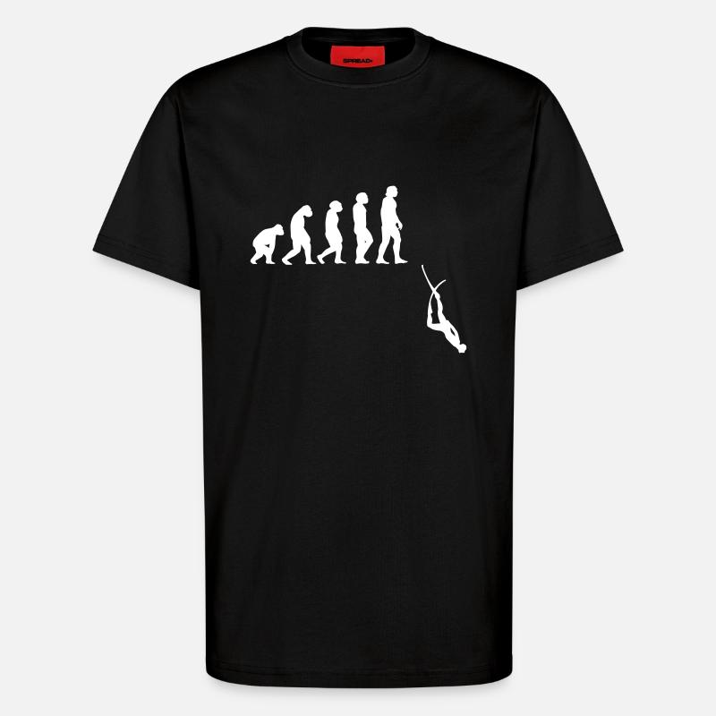 Évolution de l'apnée plongée - T-shirt bio décontracté fabriqué en UE - SOLID BLACK