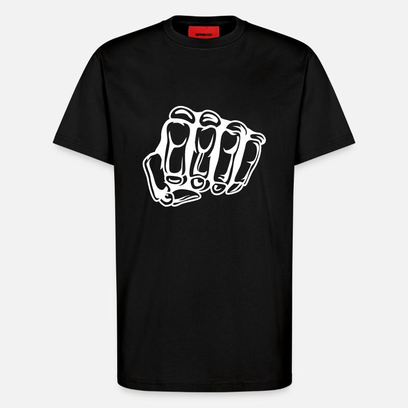 skull faust - T-Shirt - made by SPREAD - SOLID BLACK