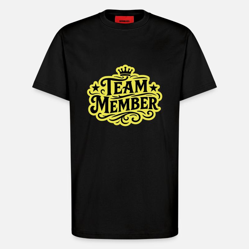 Team Mitglied Krone - T-Shirt - made by SPREAD - SOLID BLACK