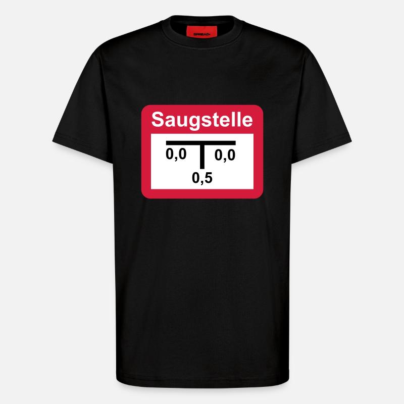 Saugstelle - T-Shirt - made by SPREAD - SOLID BLACK