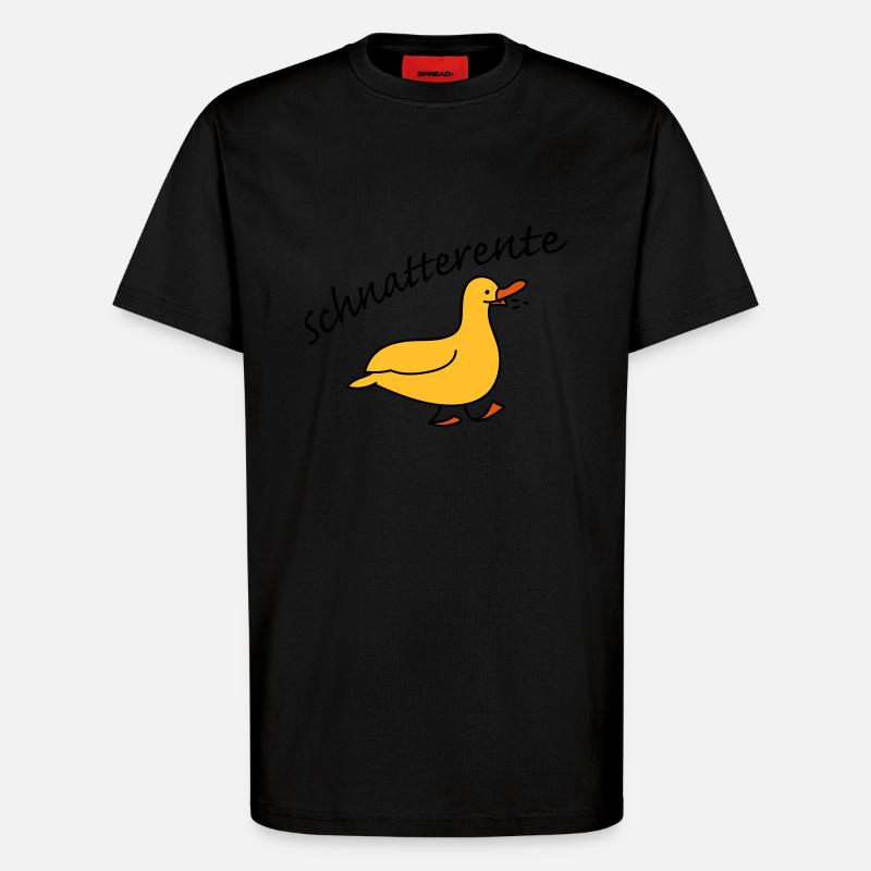 Schnatterente - T-Shirt - made by SPREAD - SOLID BLACK