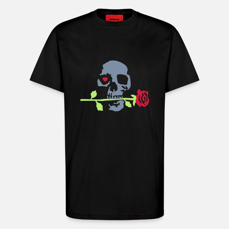 death_rose_092011_a_3c - T-shirt bio décontracté fabriqué en UE - SOLID BLACK