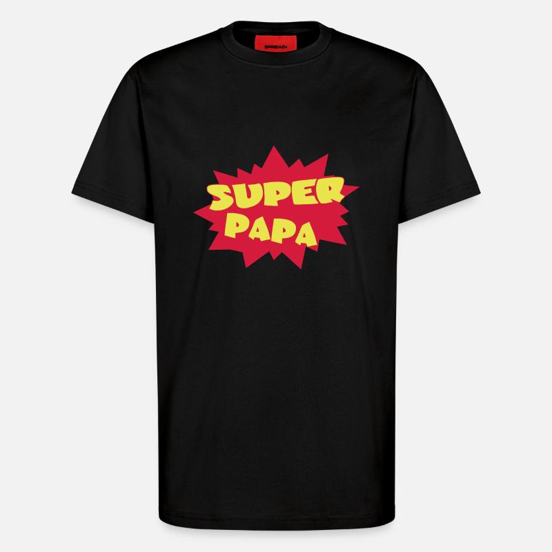 Papa - T-Shirt - made by SPREAD - SOLID BLACK